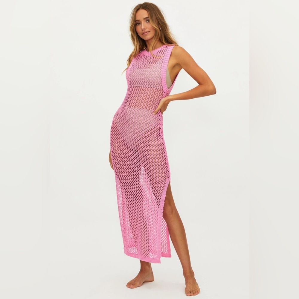 Beach Riot Holly Dress in Prism Pink